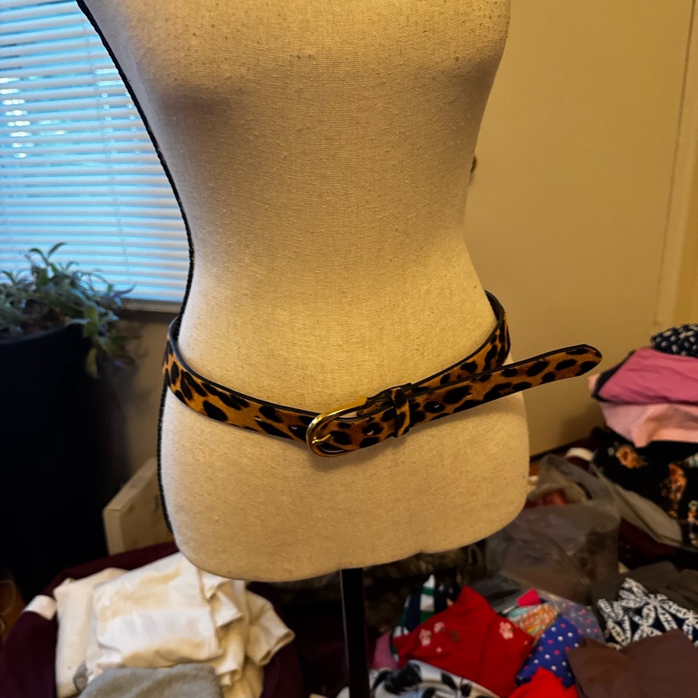 J. Crew Leopard Print Belt - Brown and Black
